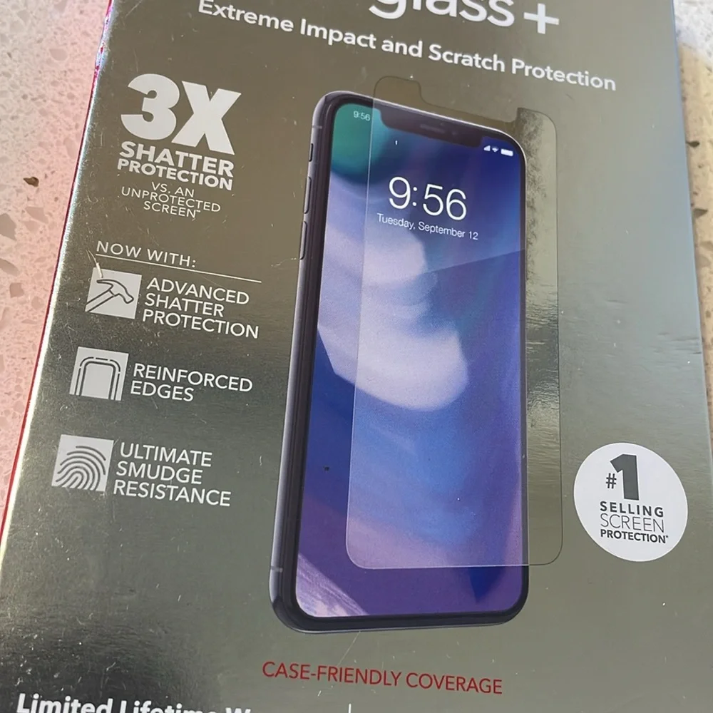 New! Invisible shield HD glass protector